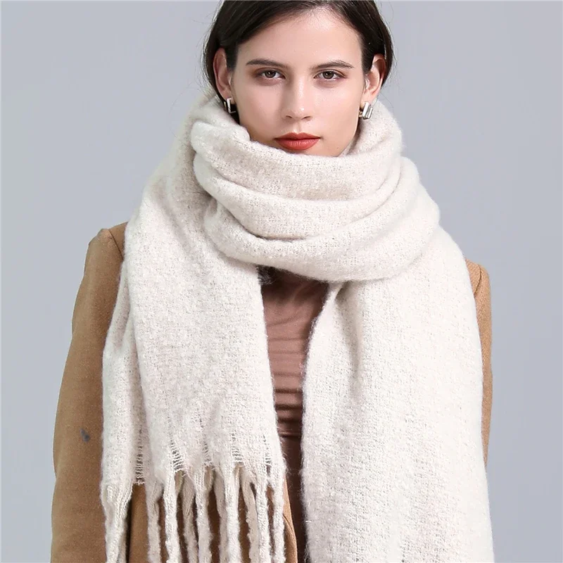 Damen Winterschal Viskose Stola Schlauchschal Halstuch Strickschal Loop NEU