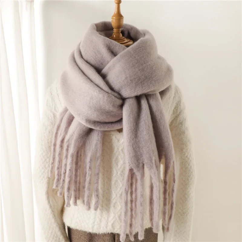 Damen Winterschal Viskose Stola Schlauchschal Halstuch Strickschal Loop NEU