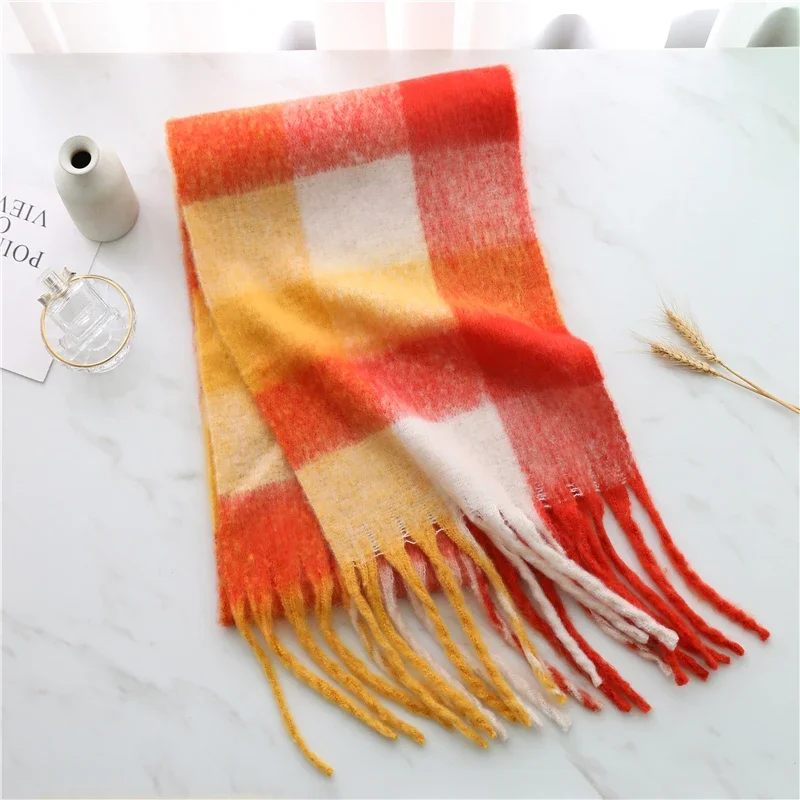 Damen Winterschal Viskose Stola Schlauchschal Halstuch Strickschal Loop NEU