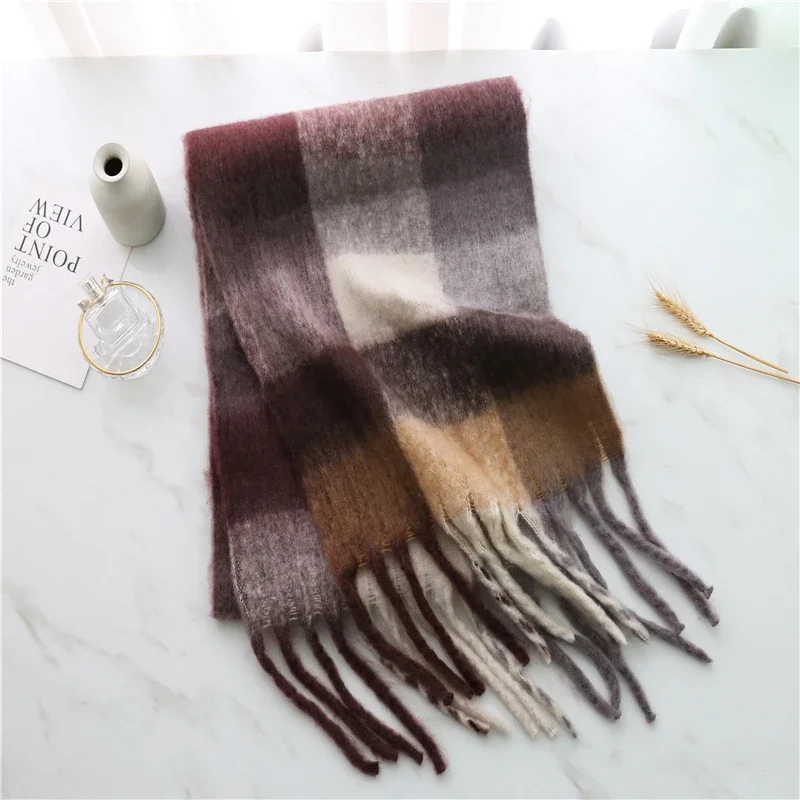 Damen Winterschal Viskose Stola Schlauchschal Halstuch Strickschal Loop NEU
