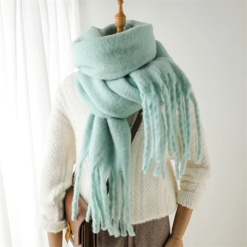 Damen Winterschal Viskose Stola Schlauchschal Halstuch Strickschal Loop NEU