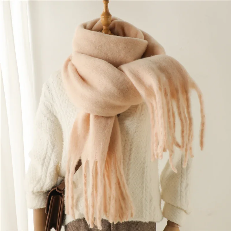Damen Winterschal Viskose Stola Schlauchschal Halstuch Strickschal Loop NEU