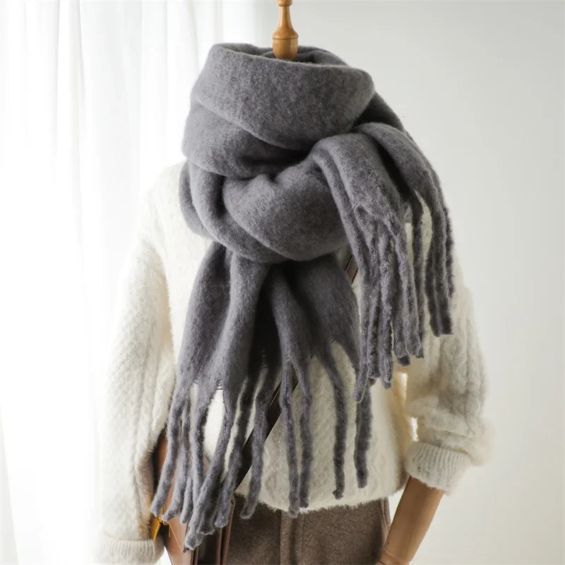 Damen Winterschal Viskose Stola Schlauchschal Halstuch Strickschal Loop NEU