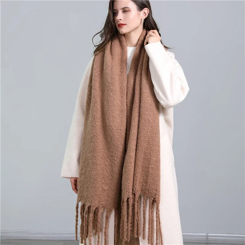 Damen Winterschal Viskose Stola Schlauchschal Halstuch Strickschal Loop NEU