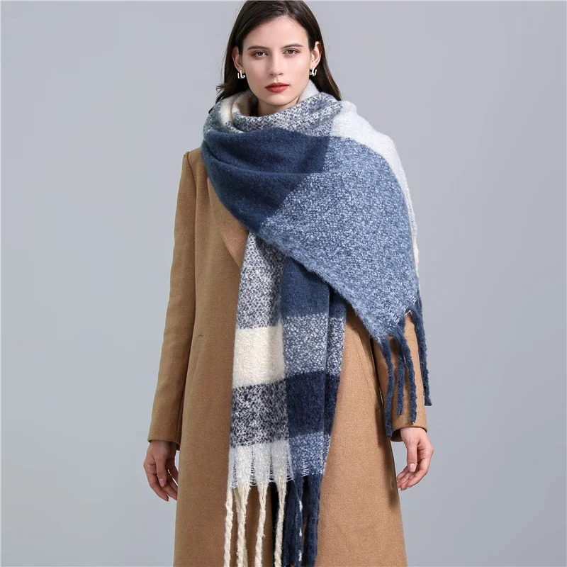 Damen Winterschal Viskose Stola Schlauchschal Halstuch Strickschal Loop NEU