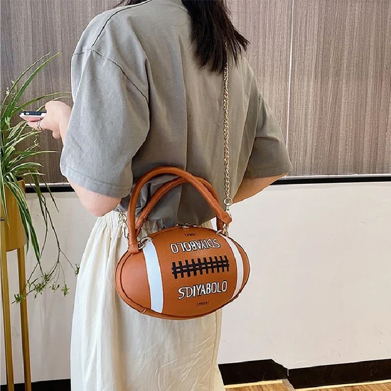 Damen Handtasche Football Crossbody Schultertasche Tasche Umhängetasche