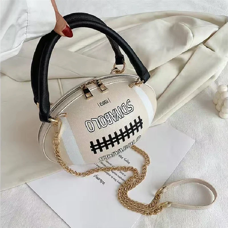 Damen Handtasche Football Crossbody Schultertasche Tasche Umhängetasche