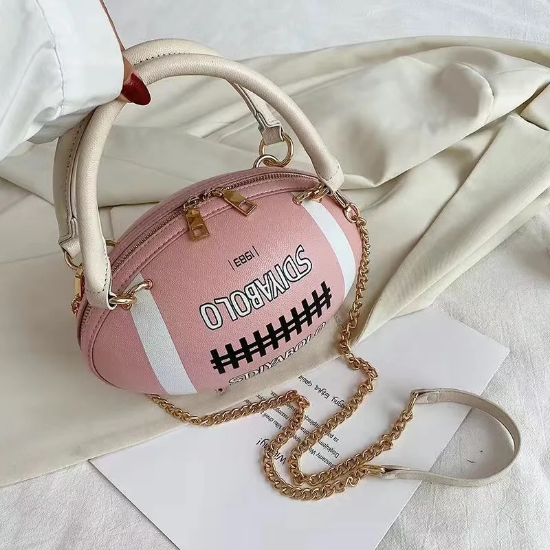 Damen Handtasche Football Crossbody Schultertasche Tasche Umhängetasche