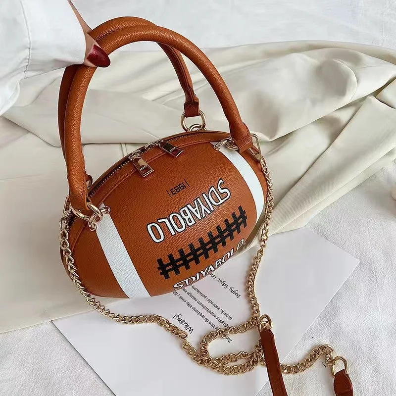 Damen Handtasche Football Crossbody Schultertasche Tasche Umhängetasche