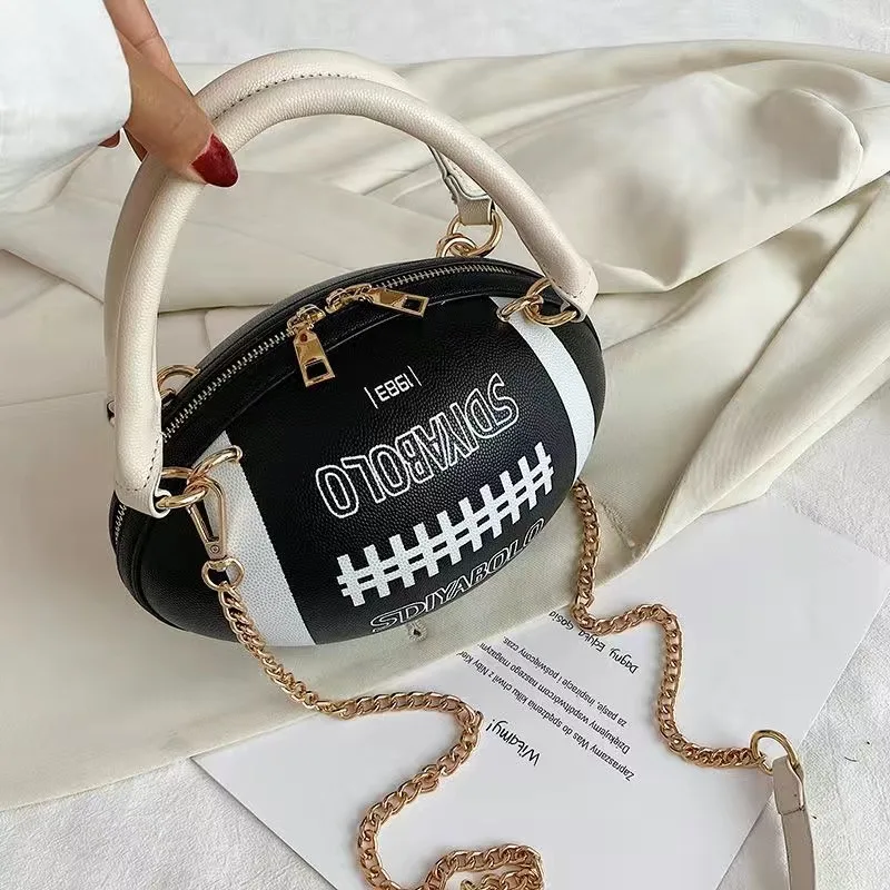 Damen Handtasche Football Crossbody Schultertasche Tasche Umhängetasche