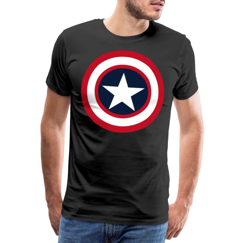 Herren America T-Shirt Rundhals Unisex Fashion Sommer Streetwear 100% Baumwolle