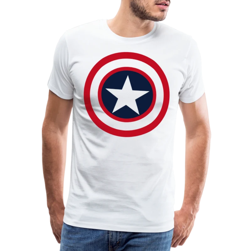 Herren America T-Shirt Rundhals Unisex Fashion Sommer Streetwear 100% Baumwolle