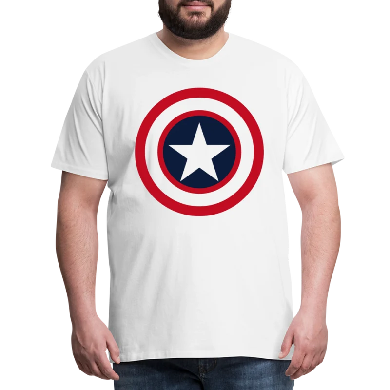 Herren America T-Shirt Rundhals Unisex Fashion Sommer Streetwear 100% Baumwolle
