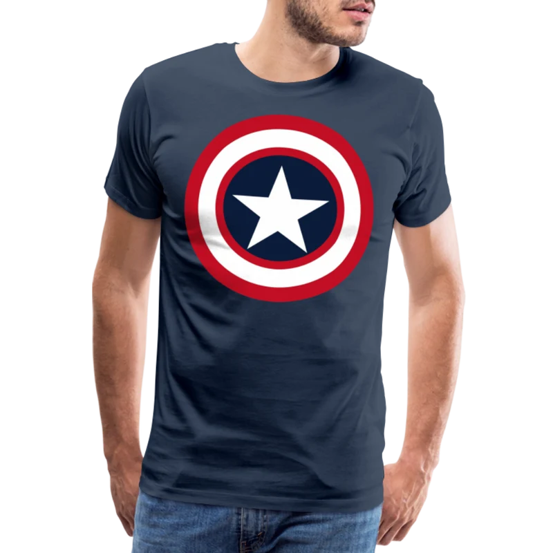 Herren America T-Shirt Rundhals Unisex Fashion Sommer Streetwear 100% Baumwolle
