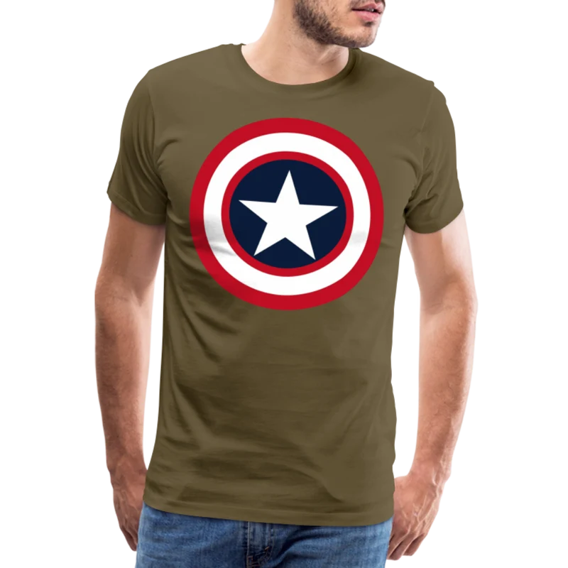 Herren America T-Shirt Rundhals Unisex Fashion Sommer Streetwear 100% Baumwolle