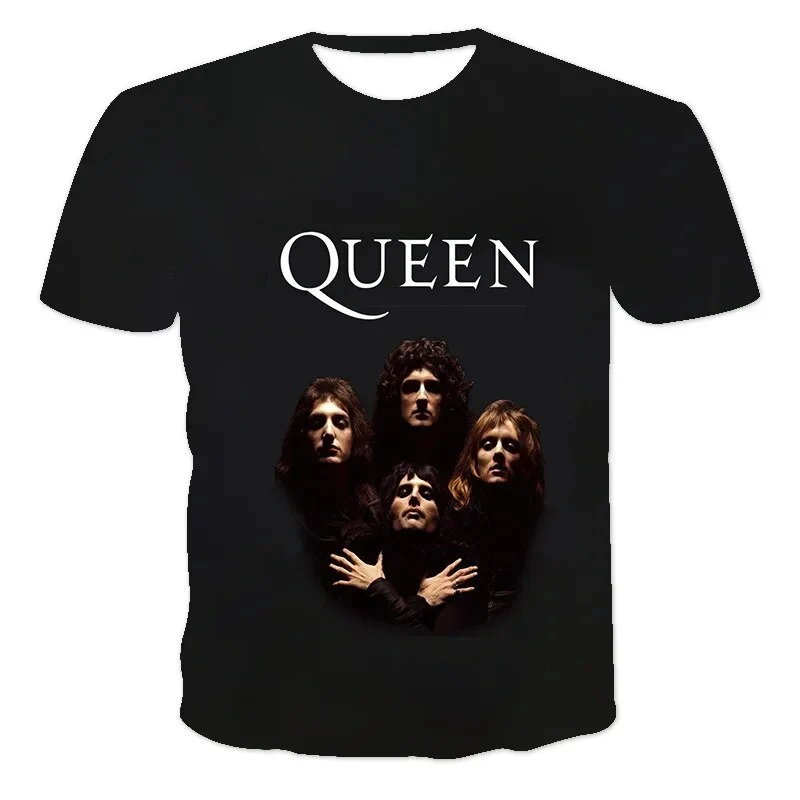 Fashion Herren Rock Band 3D T-Shirt Rundhals Unisex Sommer Streetwear