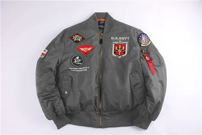 MA-1 Bomber Jacke Fliegerjacke Baseball Pilotenjacke Baseballjacke Top Gun