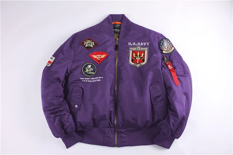 MA-1 Bomber Jacke Fliegerjacke Baseball Pilotenjacke Baseballjacke Top Gun
