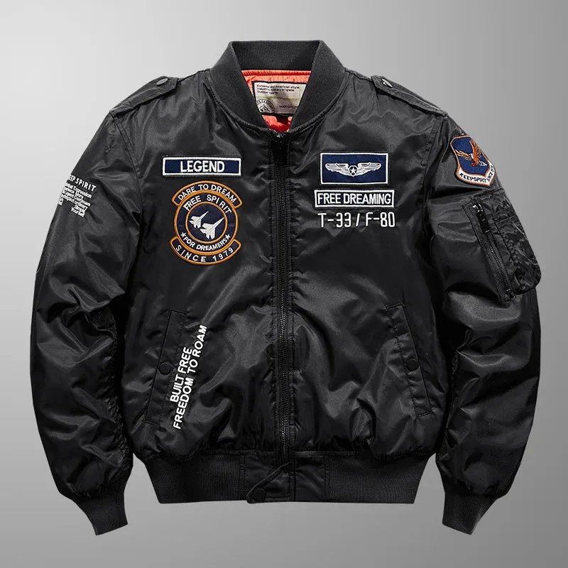 MA-1 Bomber Jacke Fliegerjacke Baseball Pilotenjacke Baseballjacke Hip Hop