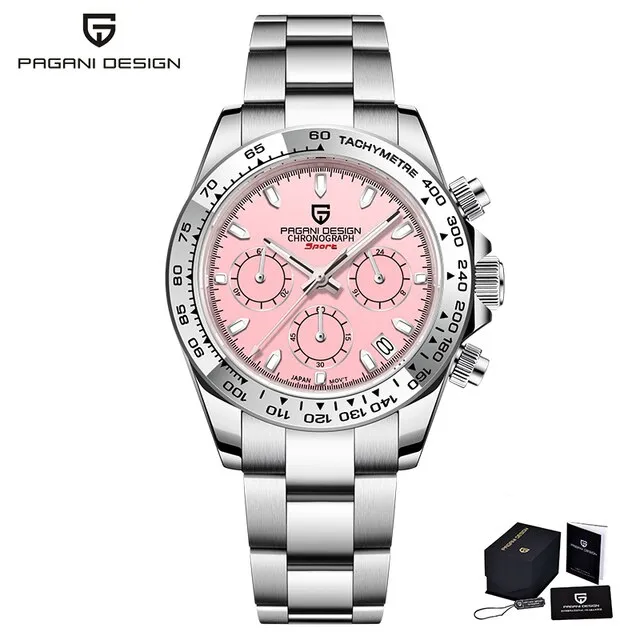 Herren Armbanduhr Silber Gold Edelstahl Fashion Quarz Uhr Chronograph Business