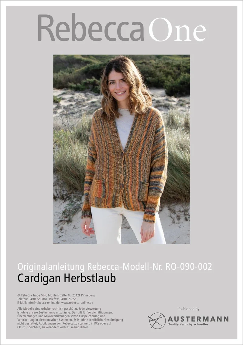 Strickanleitung: Modischer Cardigan Herbstlaub