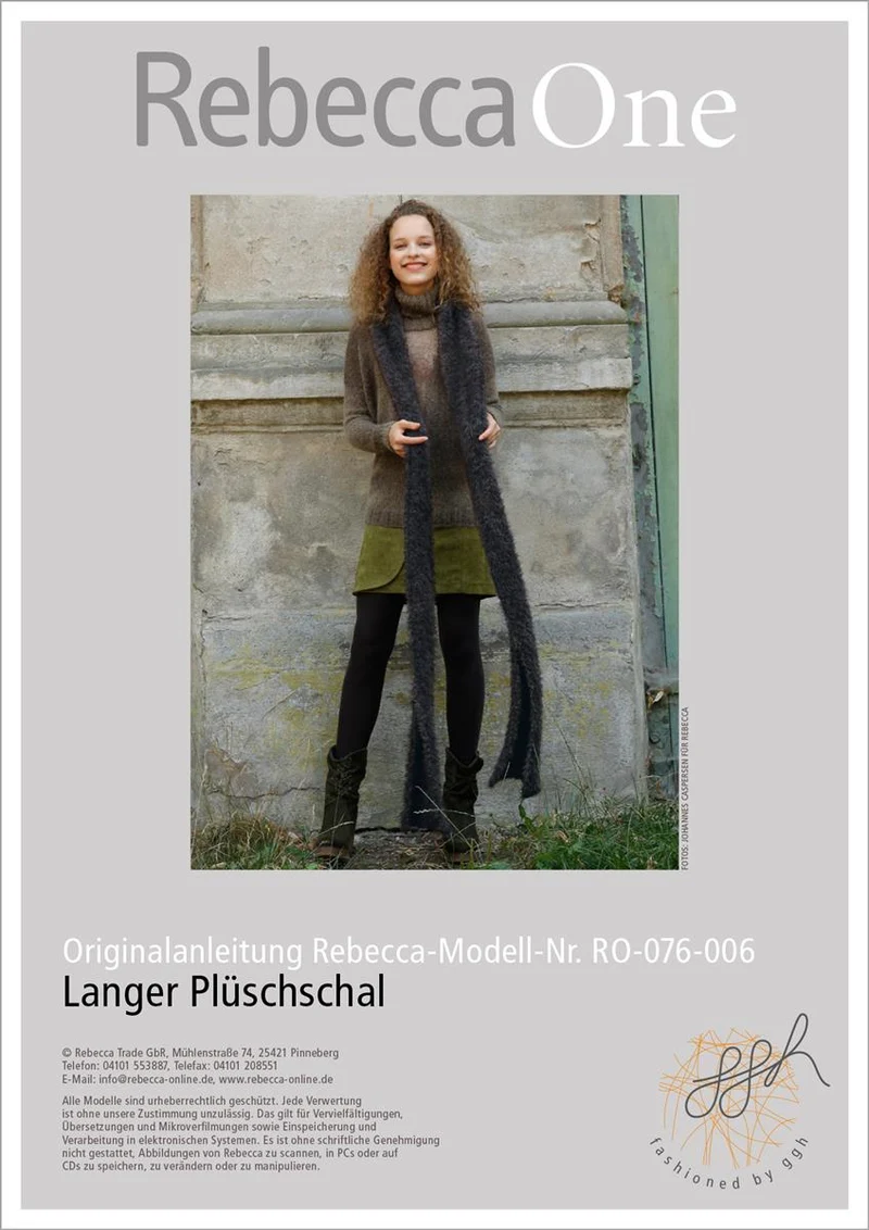 Strickanleitung - Langer Plüschschal