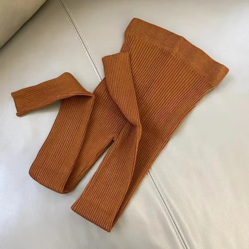 Frauen Winter Warm Gerippte Strick Strumpfhose Blickdicht Hose Leggins