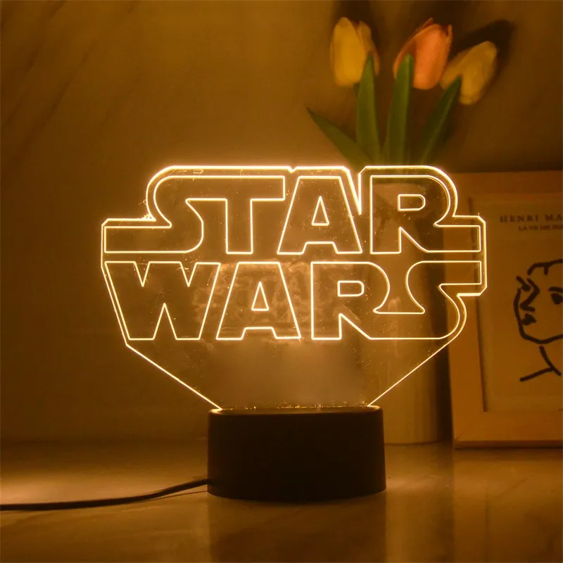3D LED Nachtlicht Kinder Tischlampe USB Touch Fernbedienung Lampe Dimmbar NEU