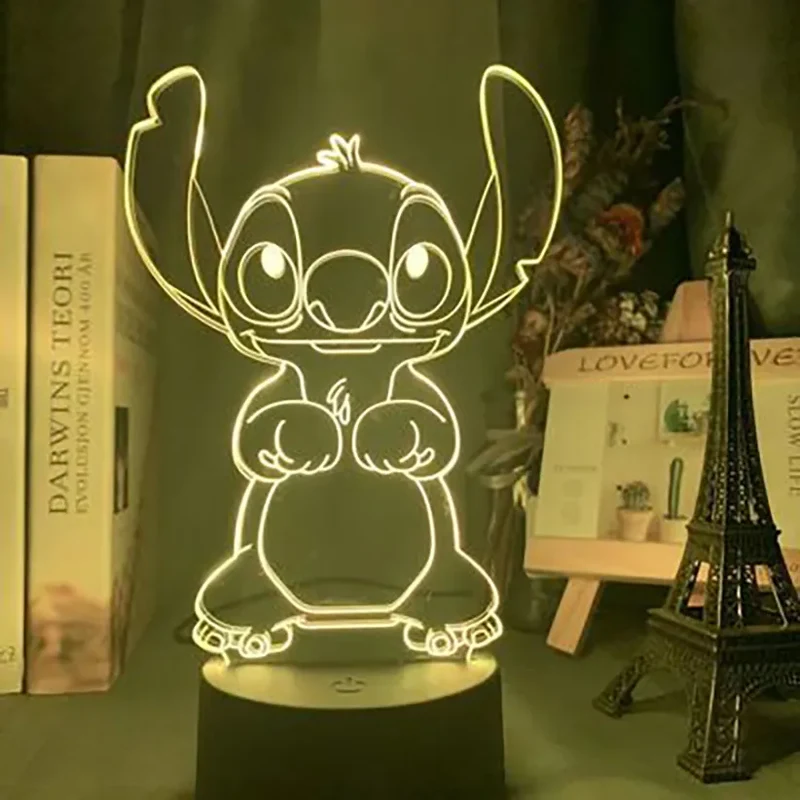 3D LED Nachtlicht Kinder Tischlampe USB Touch Fernbedienung Lampe Dimmbar NEU