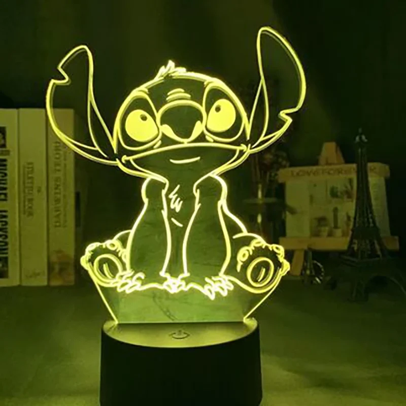 3D LED Nachtlicht Kinder Tischlampe USB Touch Fernbedienung Lampe Dimmbar NEU
