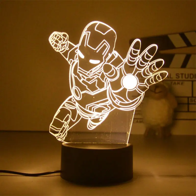 3D LED Nachtlicht Kinder Tischlampe USB Touch Fernbedienung Lampe Dimmbar NEU