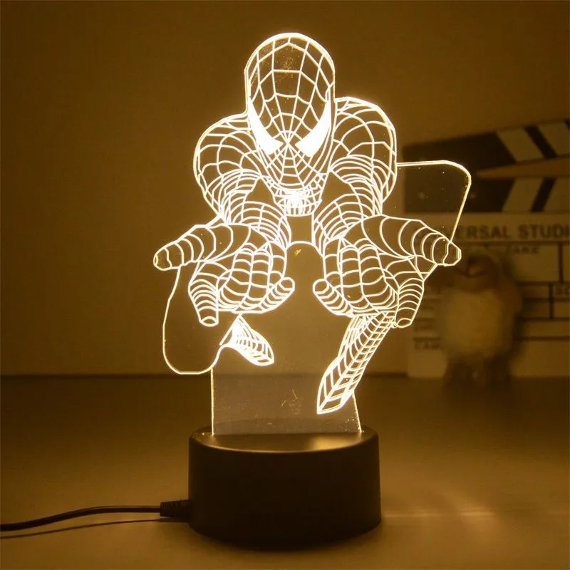 3D LED Nachtlicht Kinder Tischlampe USB Touch Fernbedienung Lampe Dimmbar NEU