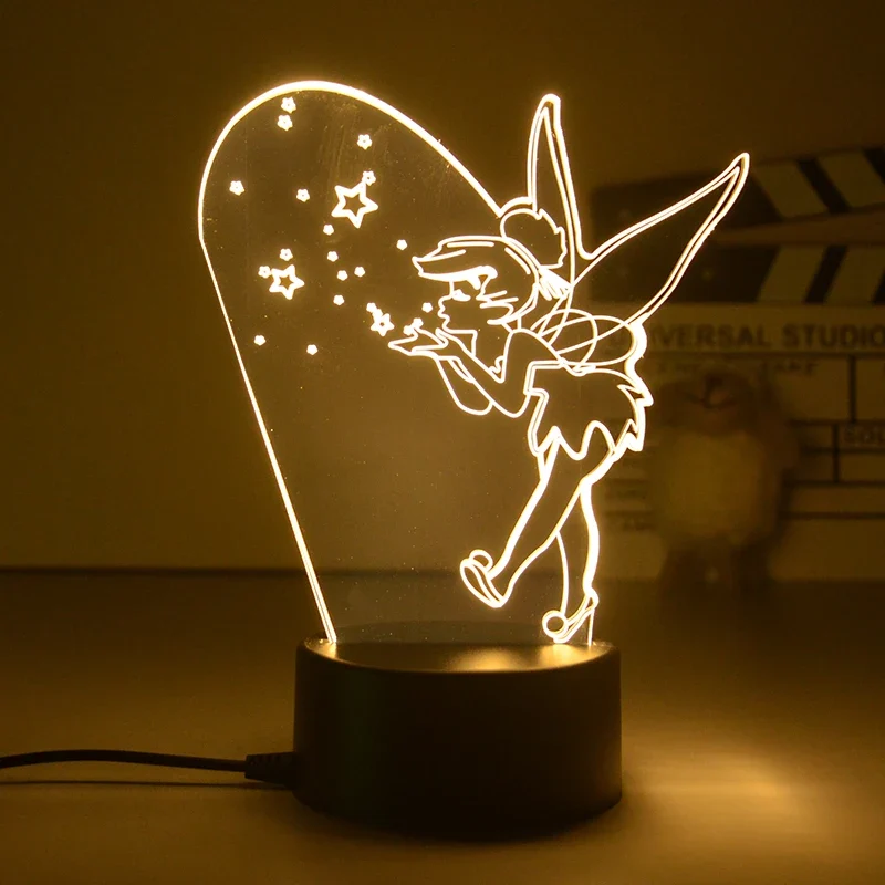 3D LED Nachtlicht Kinder Tischlampe USB Touch Fernbedienung Lampe Dimmbar NEU