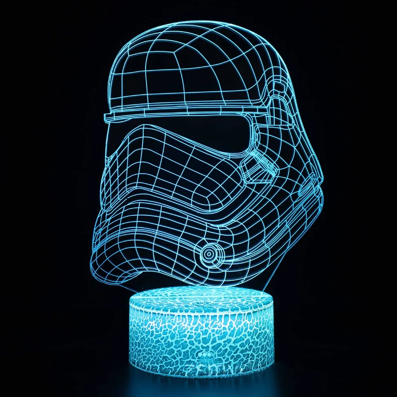3D LED Nachtlicht Kinder Tischlampe USB Touch Fernbedienung Lampe Dimmbar NEU