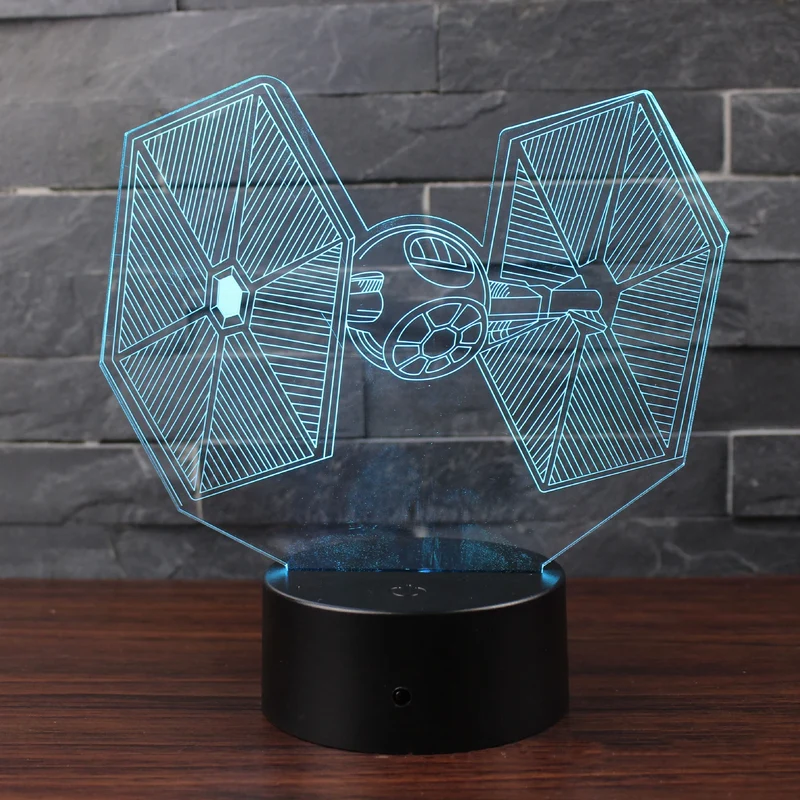 3D LED Nachtlicht Kinder Tischlampe USB Touch Fernbedienung Lampe Dimmbar NEU