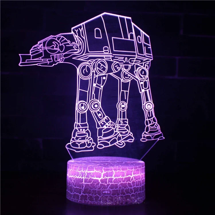 3D LED Nachtlicht Kinder Tischlampe USB Touch Fernbedienung Lampe Dimmbar NEU