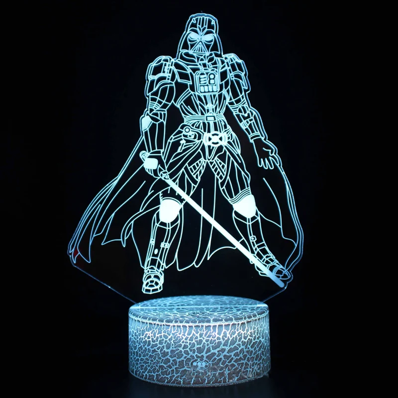 3D LED Nachtlicht Kinder Tischlampe USB Touch Fernbedienung Lampe Dimmbar NEU
