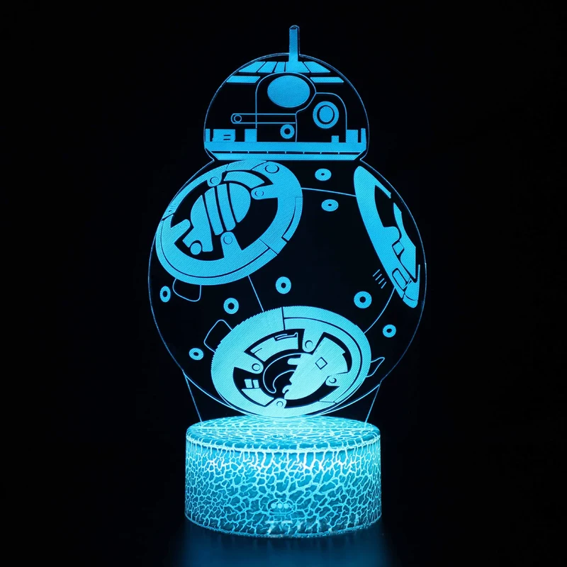 3D LED Nachtlicht Kinder Tischlampe USB Touch Fernbedienung Lampe Dimmbar NEU