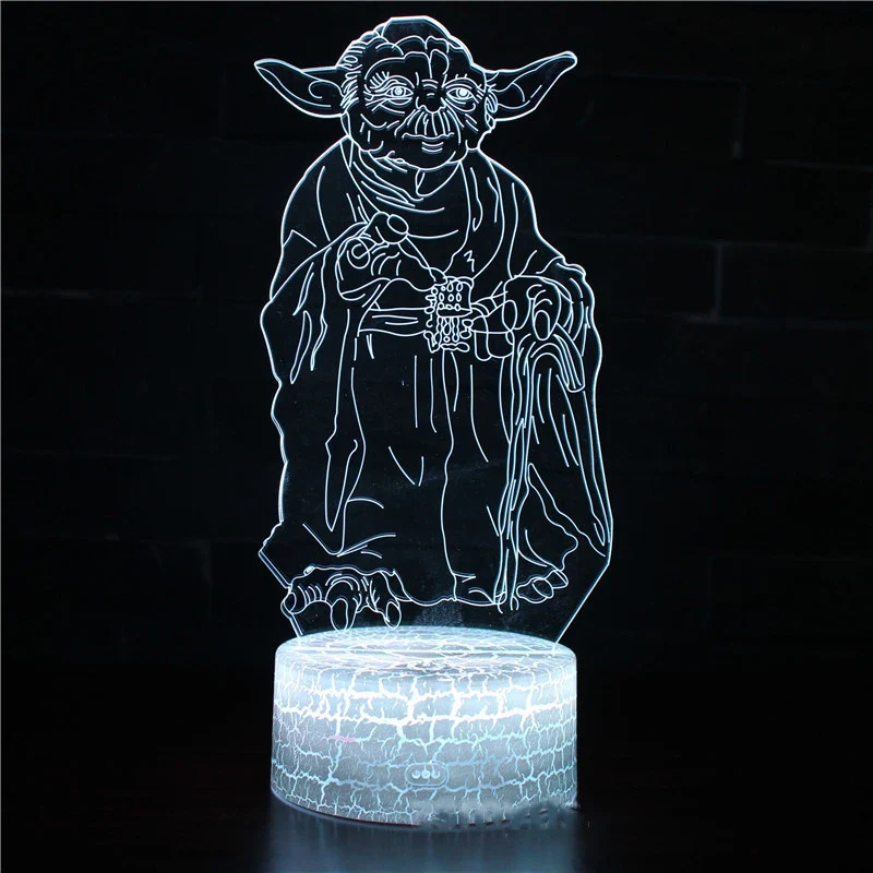 3D LED Nachtlicht Kinder Tischlampe USB Touch Fernbedienung Lampe Dimmbar NEU