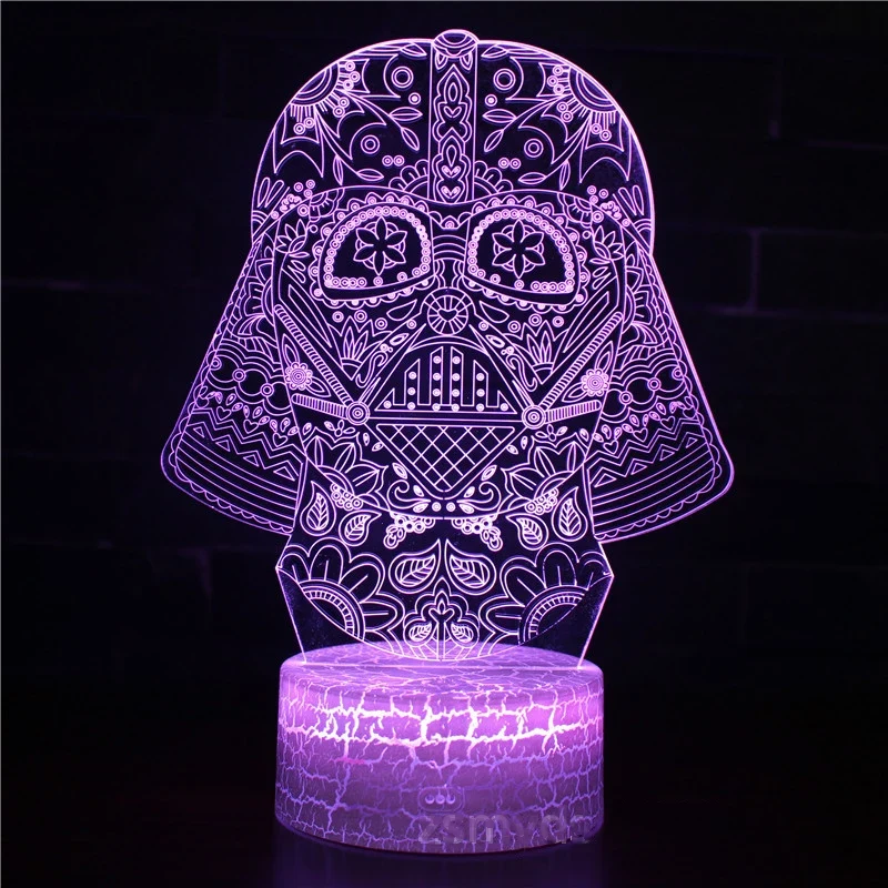 3D LED Nachtlicht Kinder Tischlampe USB Touch Fernbedienung Lampe Dimmbar NEU