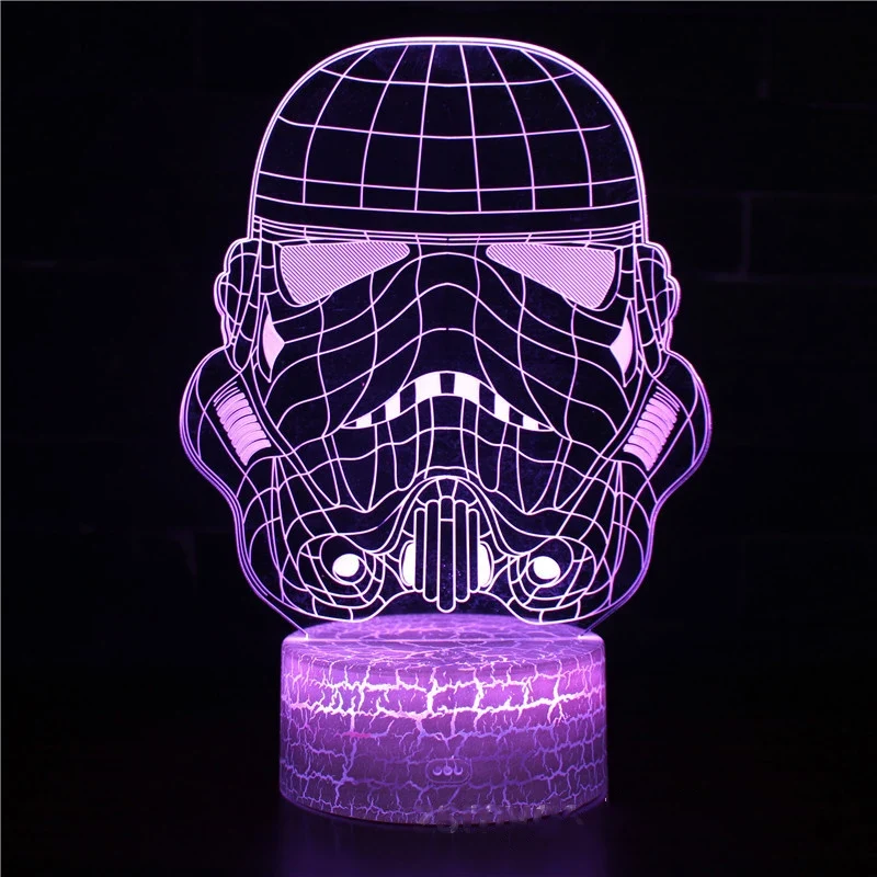 3D LED Nachtlicht Kinder Tischlampe USB Touch Fernbedienung Lampe Dimmbar NEU