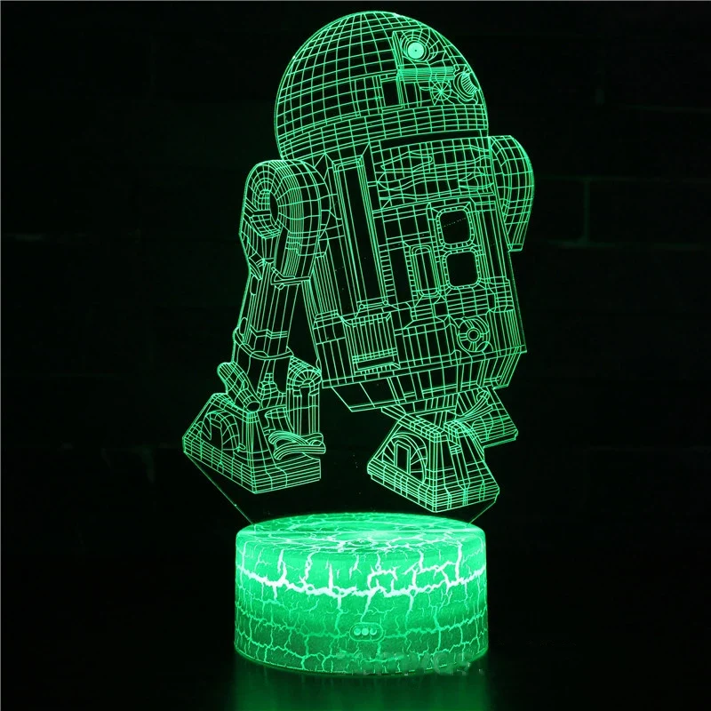 3D LED Nachtlicht Kinder Tischlampe USB Touch Fernbedienung Lampe Dimmbar NEU