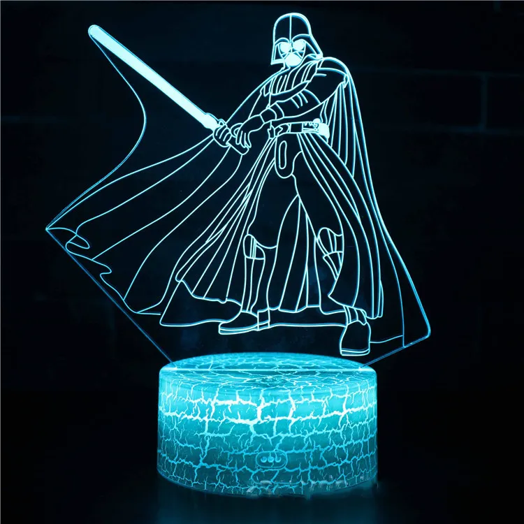 3D LED Nachtlicht Kinder Tischlampe USB Touch Fernbedienung Lampe Dimmbar NEU