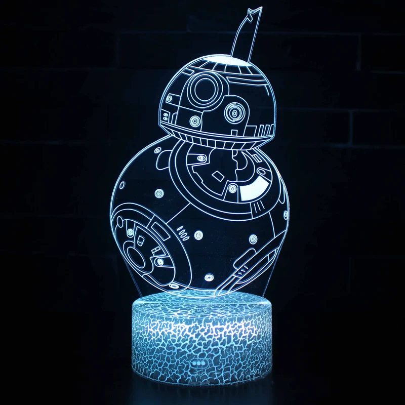 3D LED Nachtlicht Kinder Tischlampe USB Touch Fernbedienung Lampe Dimmbar NEU