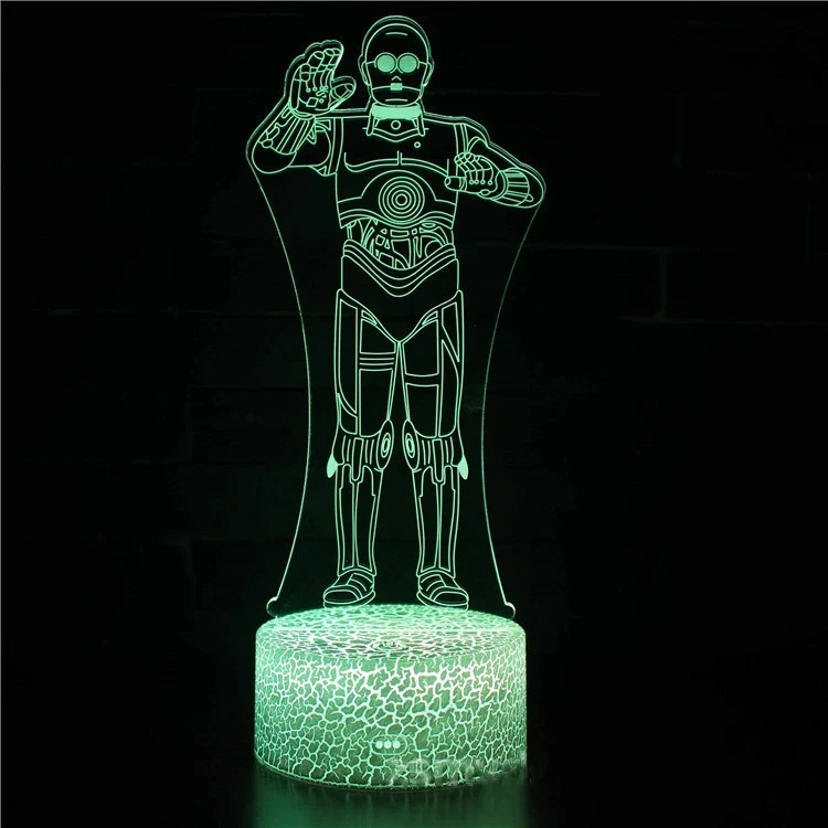 3D LED Nachtlicht Kinder Tischlampe USB Touch Fernbedienung Lampe Dimmbar NEU