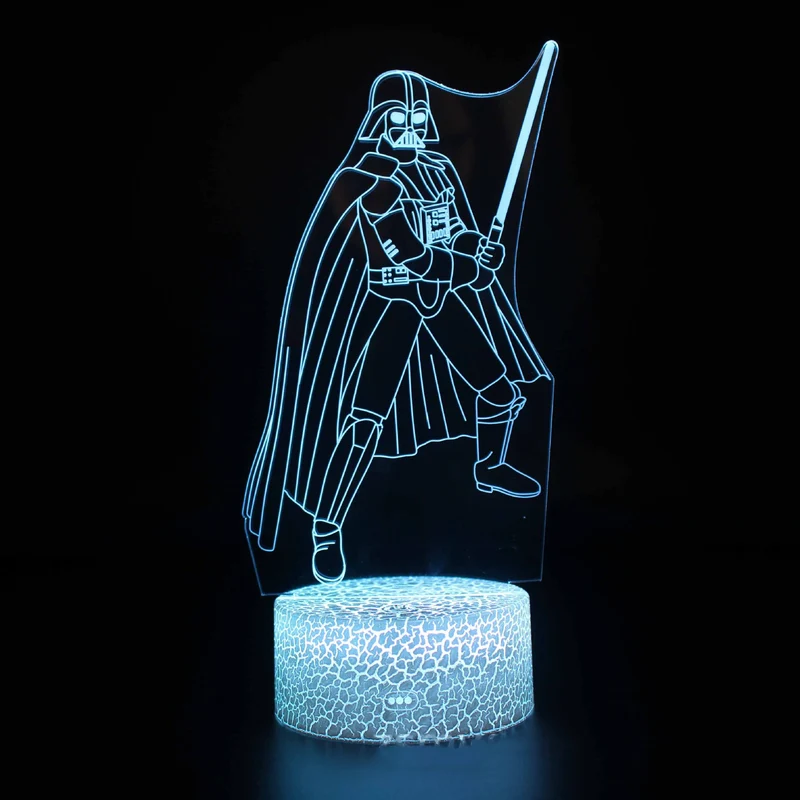3D LED Nachtlicht Kinder Tischlampe USB Touch Fernbedienung Lampe Dimmbar NEU