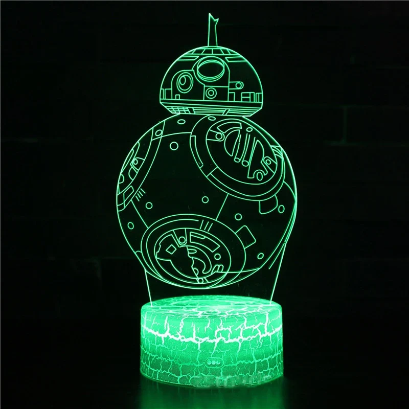3D LED Nachtlicht Kinder Tischlampe USB Touch Fernbedienung Lampe Dimmbar NEU
