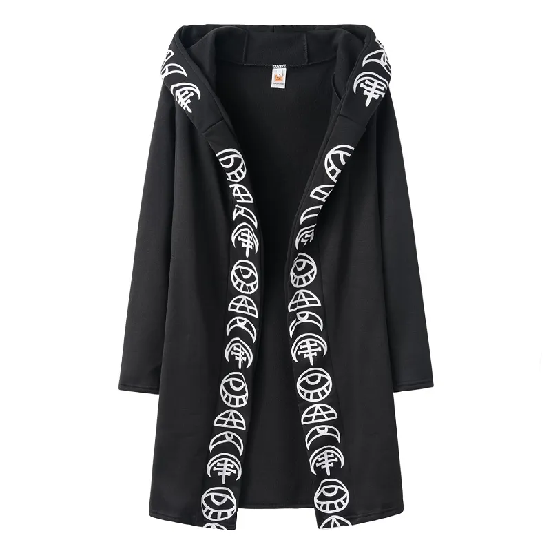 Gothic Kapuzenpullover Sweatjacke Zip Hoodie Sweatshirt Pullover Pulli Damen