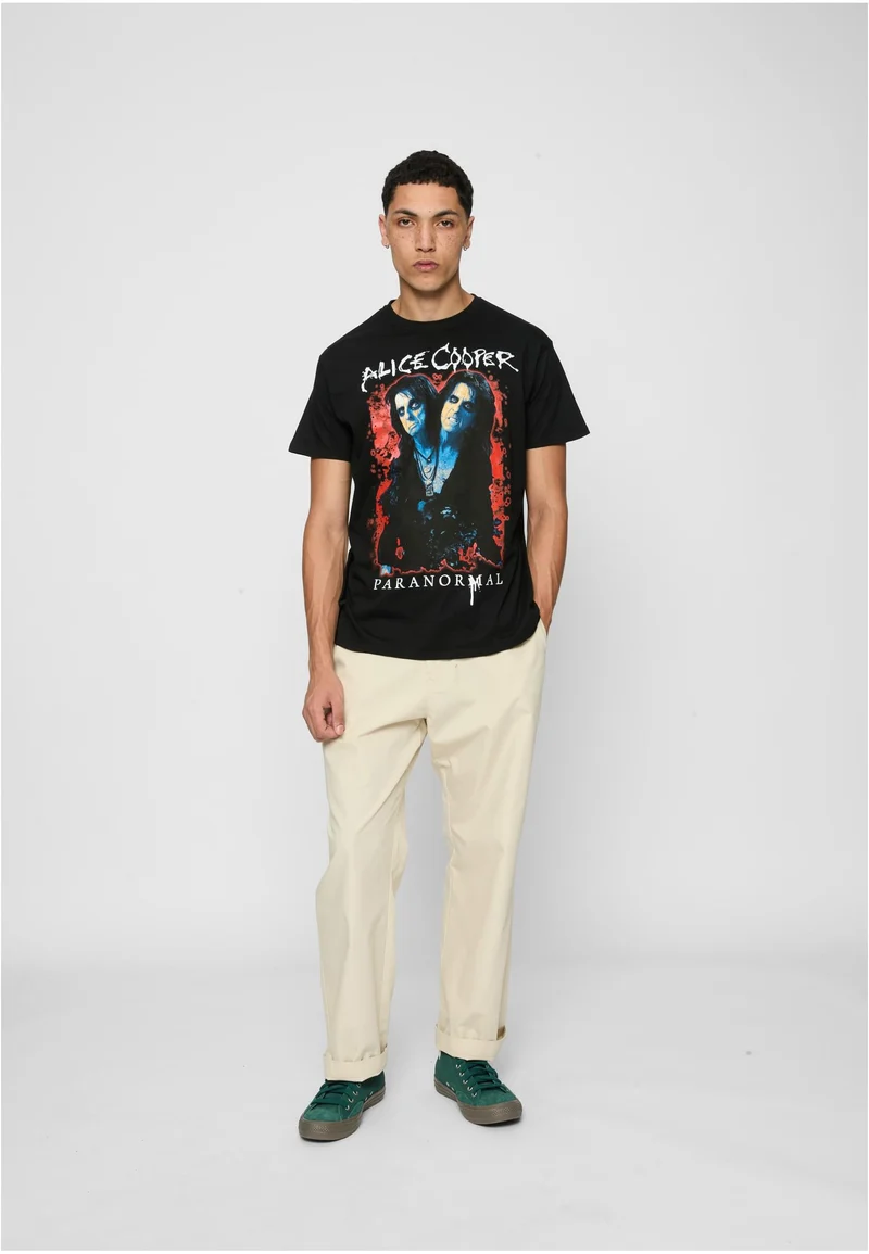 MC Alice Cooper Paranormal Splatter Adult Black Tee