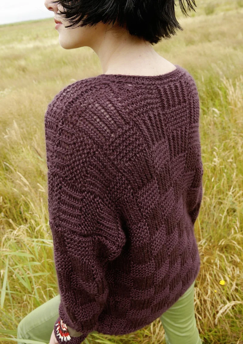 Strickanleitung - Pullover mit Webmuster